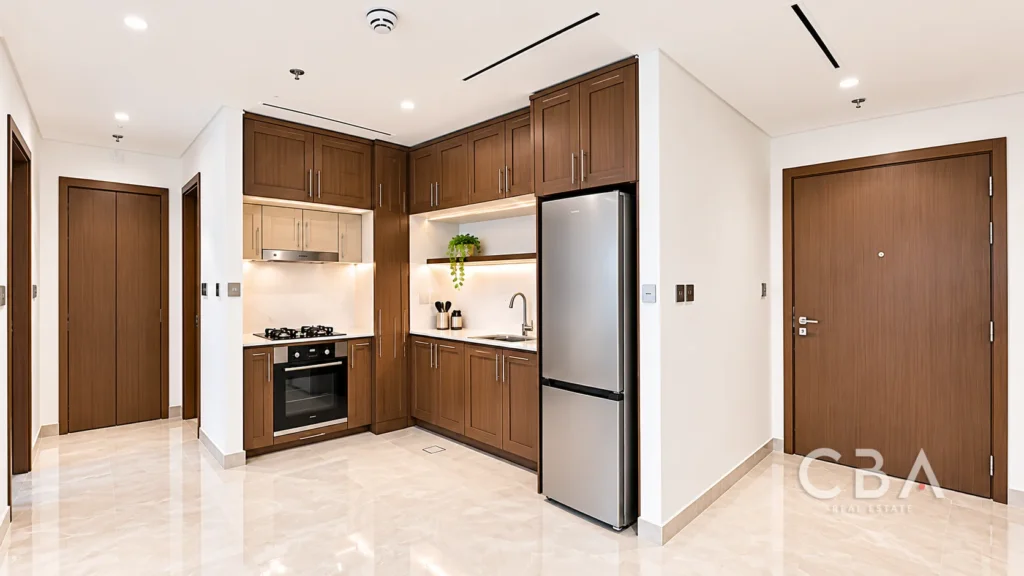 Bright Minimalist Kitchen and Entryway