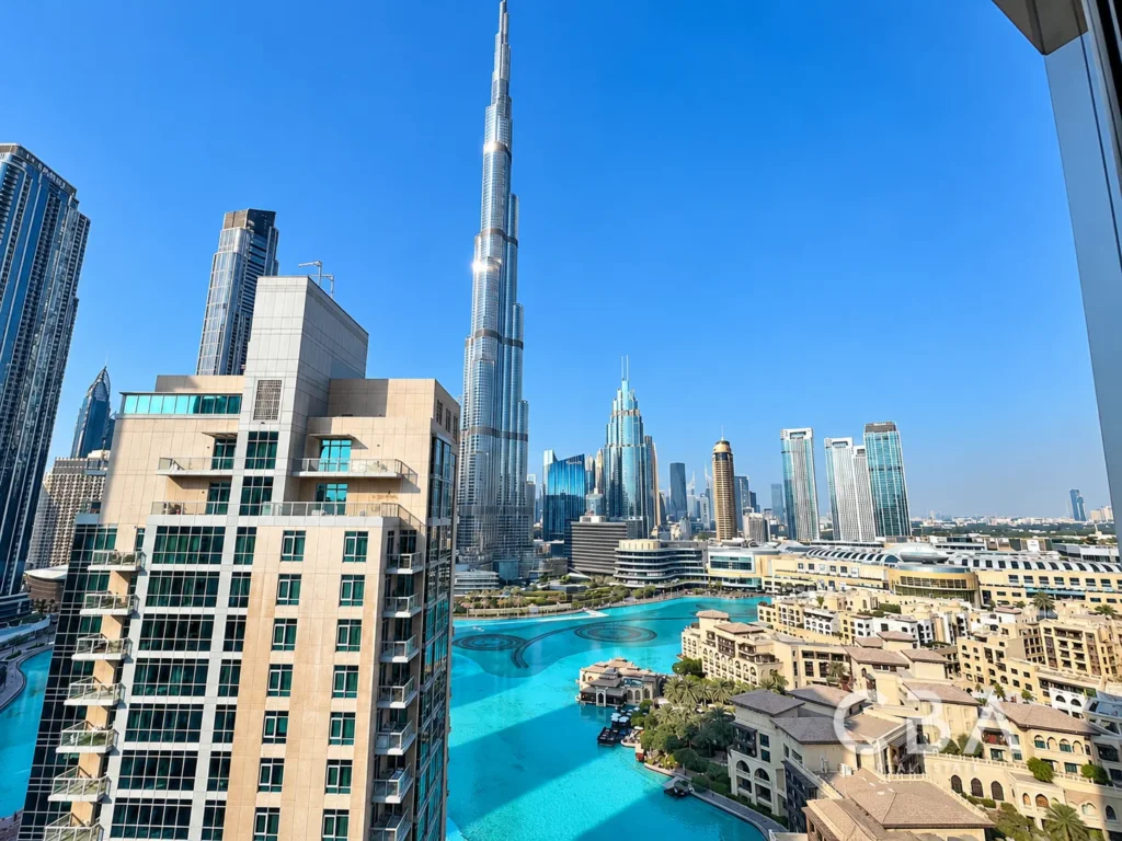 Dubai Skyline and Burj Khalifa Lagoon